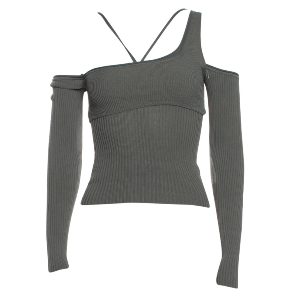 Jacquemus olive green La Maille Figuerolles top